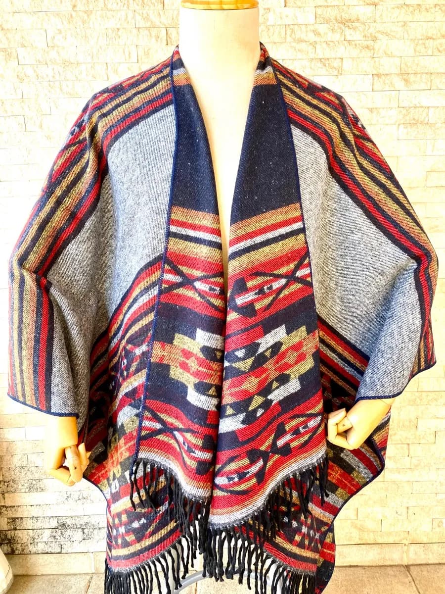 Unisex Double Sided Recycled Poncho