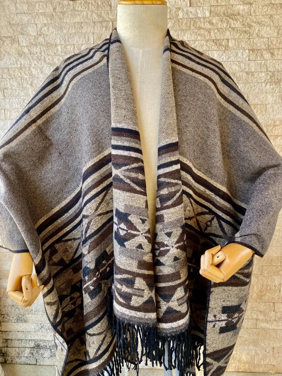 Unisex Double Sided Recycled Poncho