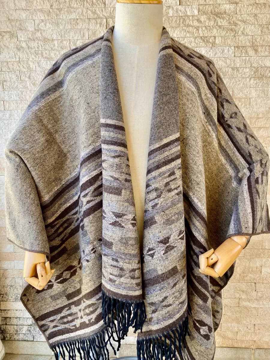 Unisex Double Sided Recycled Poncho