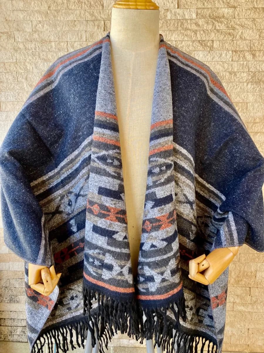 Unisex Double Sided Recycled Poncho