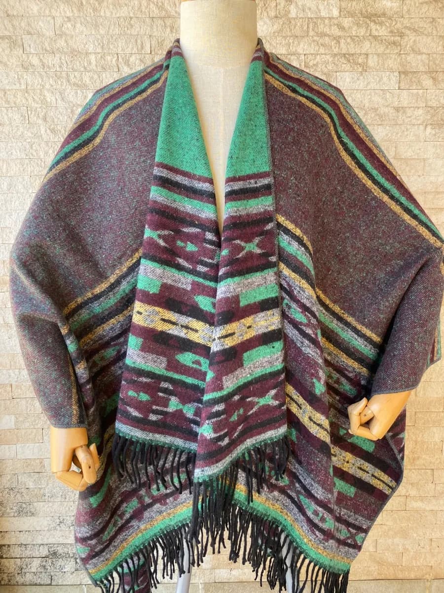 Unisex Double Sided Recycled Poncho