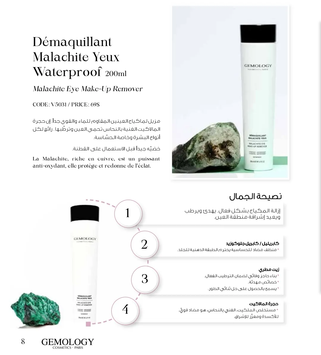 Gemology makeup remover