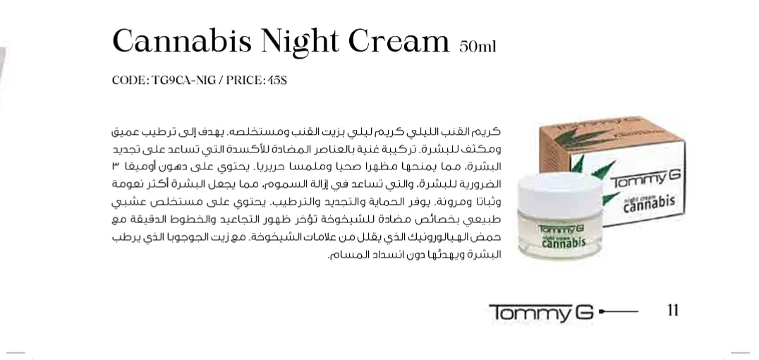Cannabis night cream