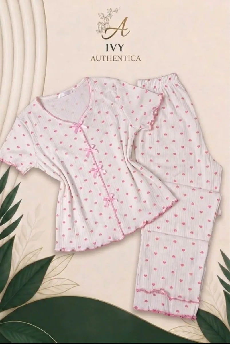 Blush Ribbon Pajama Set