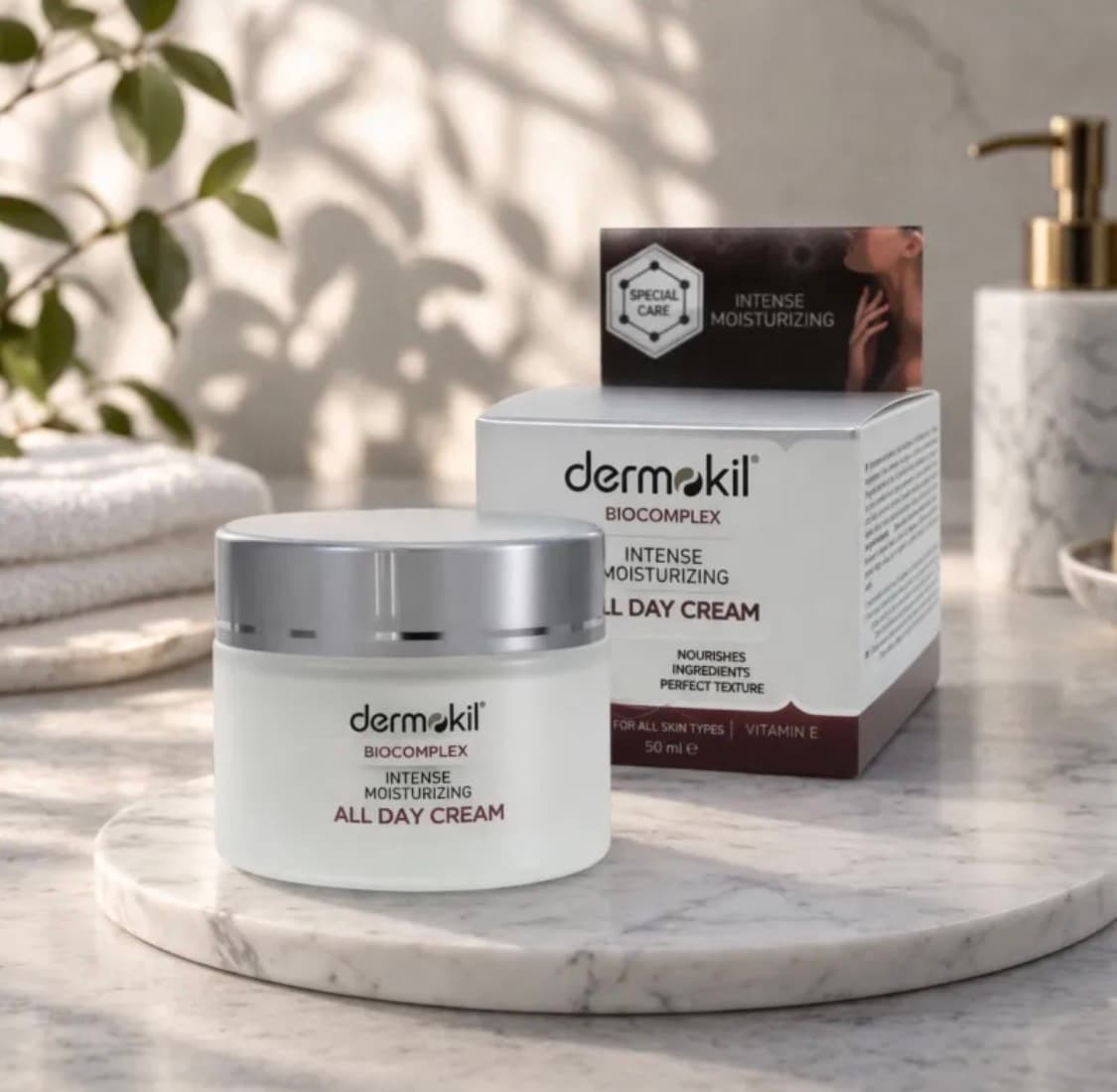 All Day Cream (50ml) by Dermokil - Daily Moisturizing Face Cream for Hydration and Soft, Healthy Skin