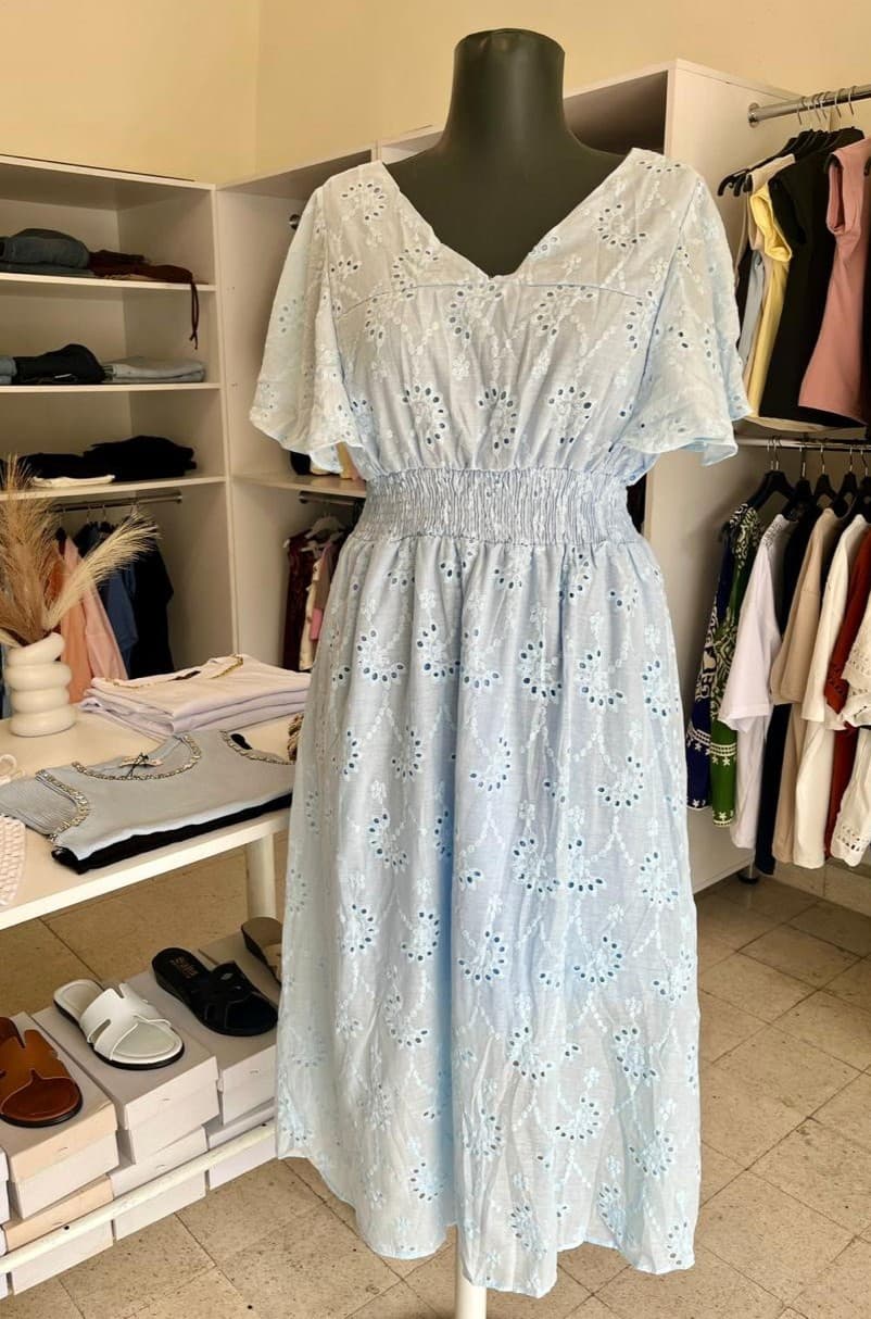 blue midi dress