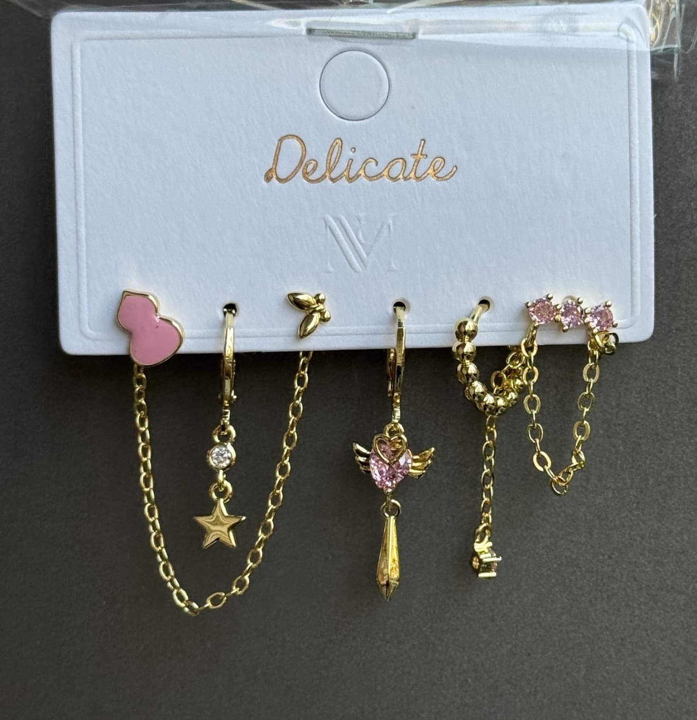 Pinky 6-Piece Earrings Set