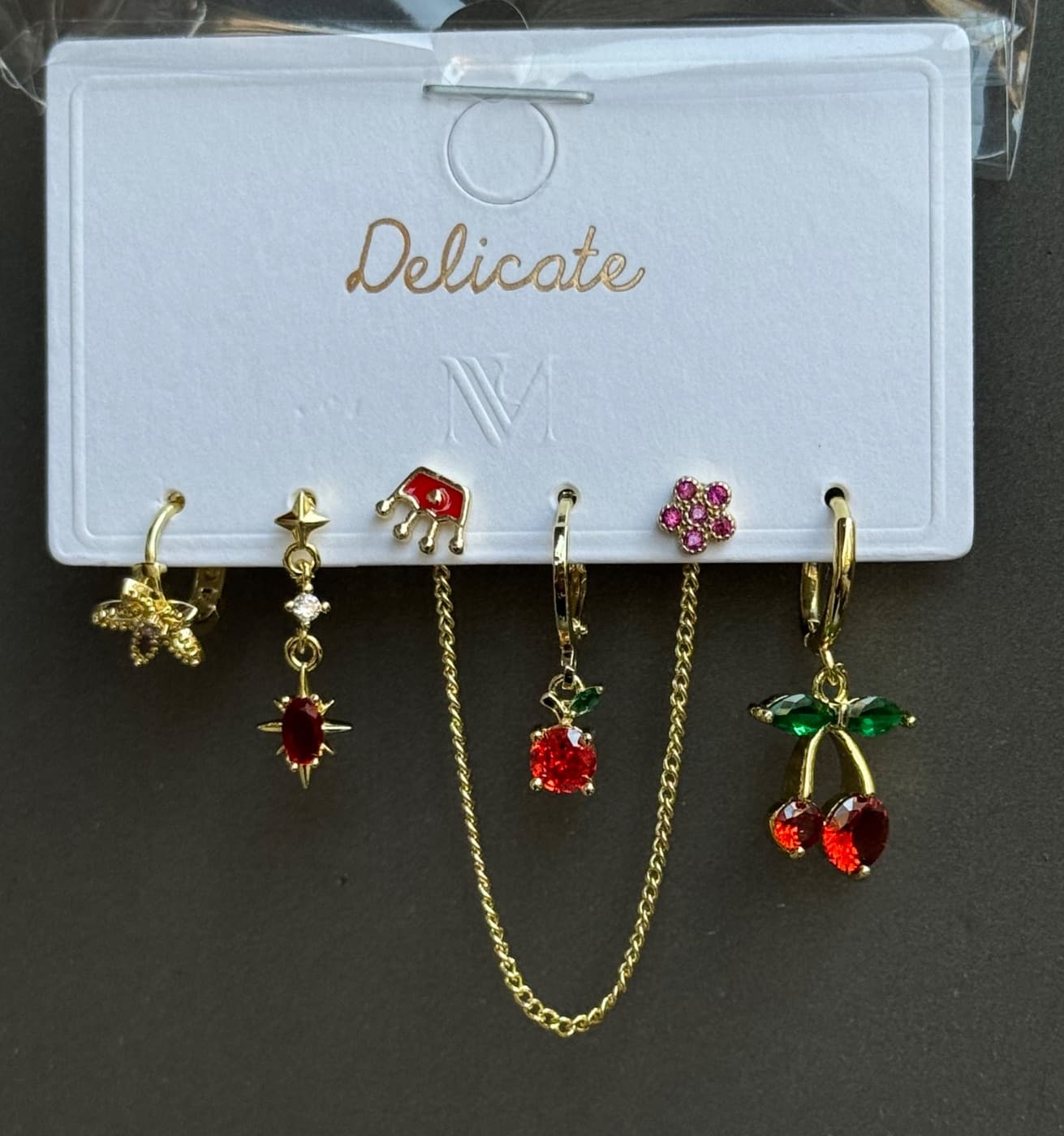Cherry 6-Piece Earrings Set