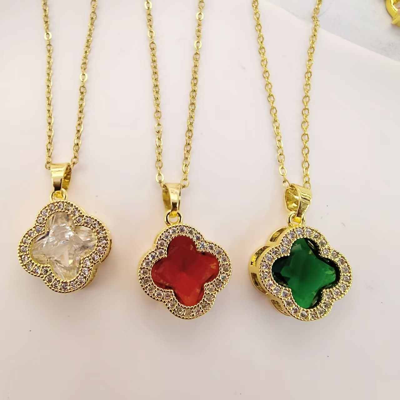 Crystal Van Cleef Stainless Necklace