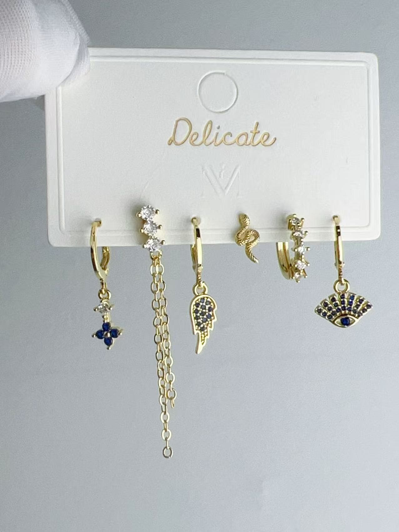 Blue Eye 6-Piece Earrings Set