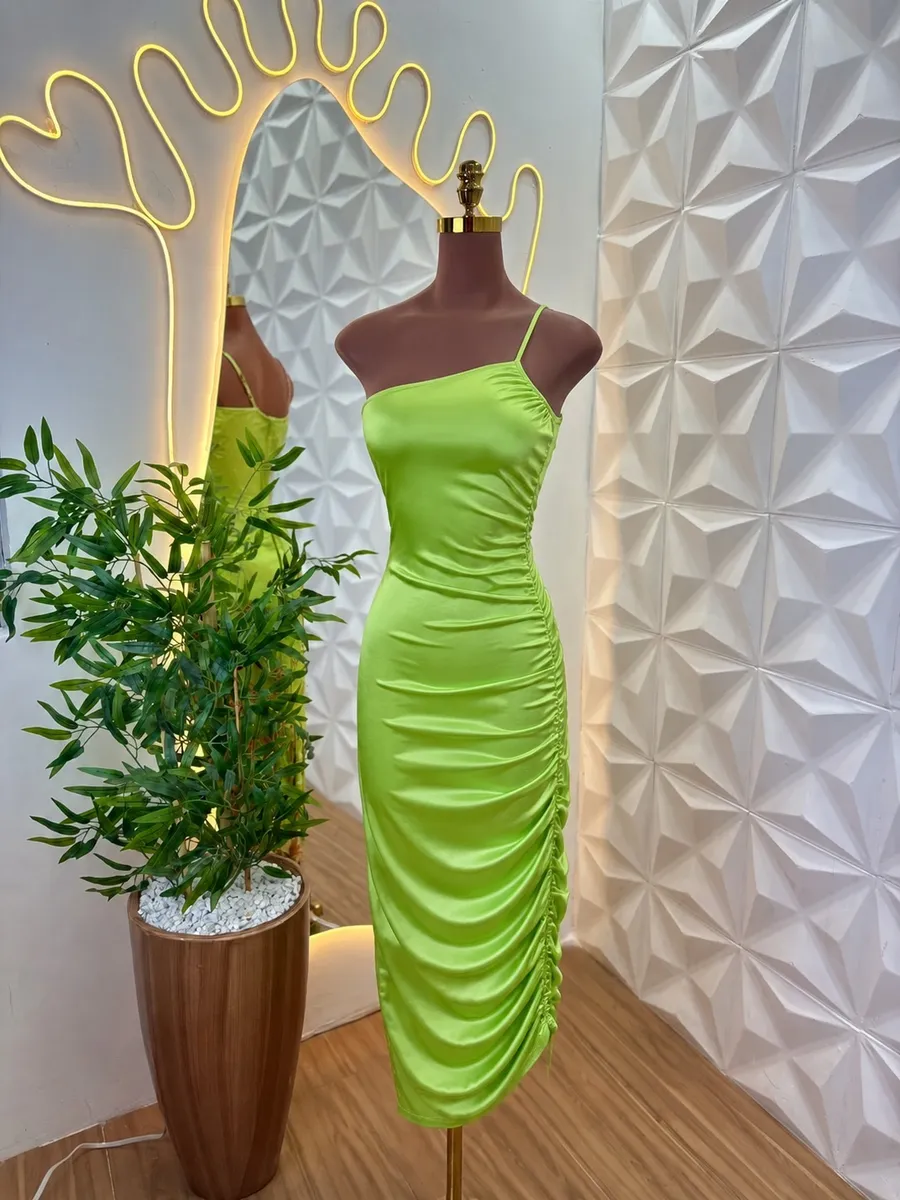 FOREVER 21 Satin Green Dress