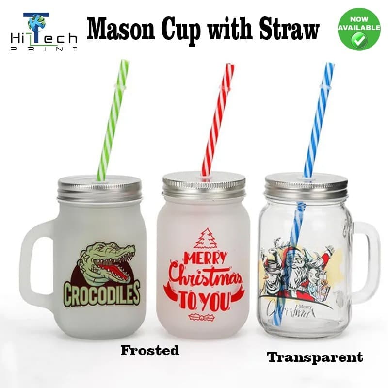 Mason Cup with Straw