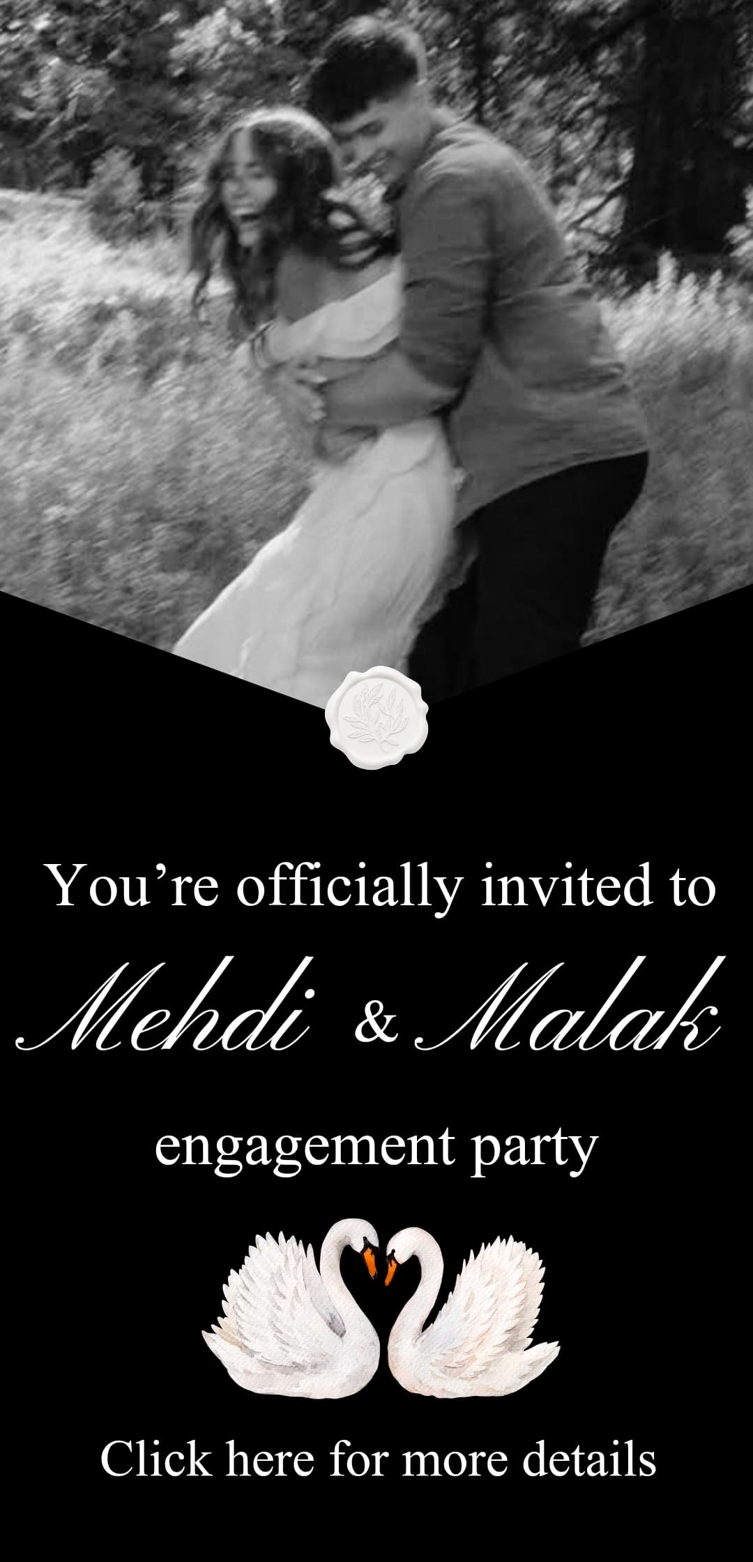 Old Money Engagement Invite