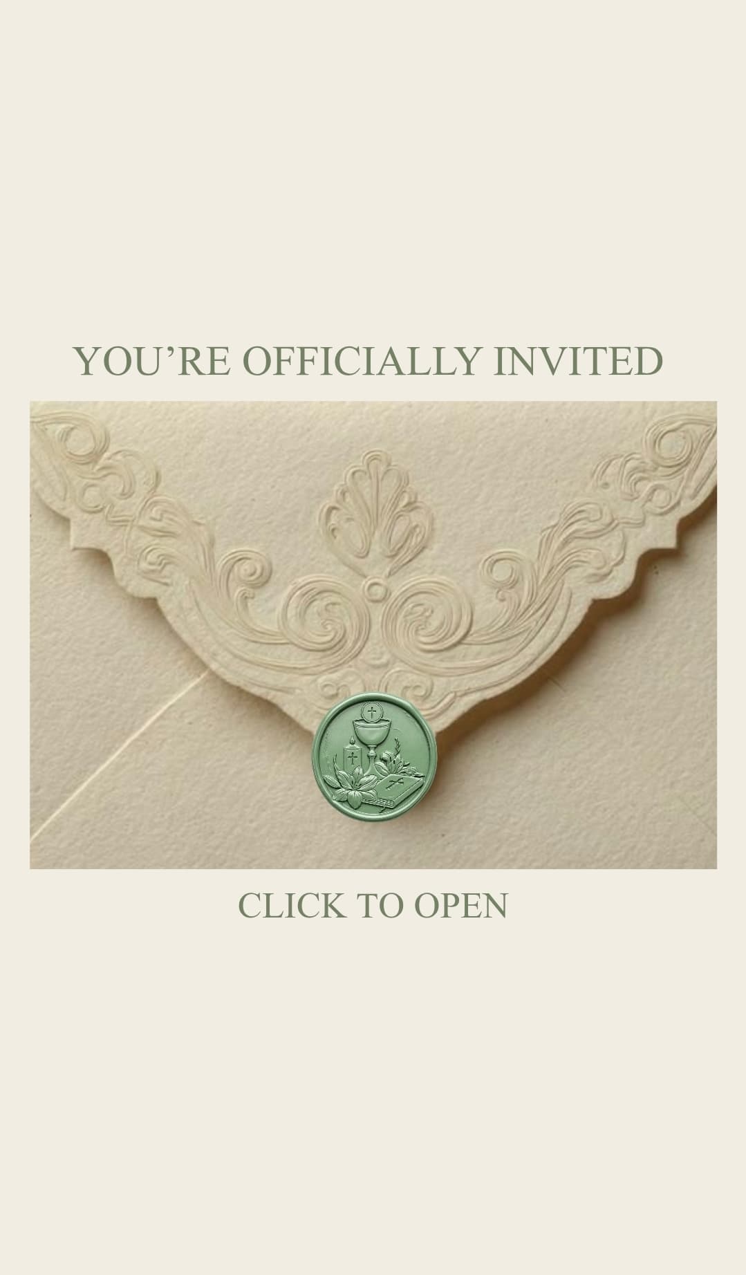 Sacred Olive Holy Communion Invite