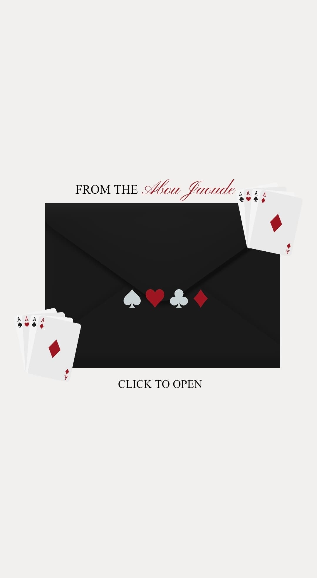 Royal Flush Wedding Invite