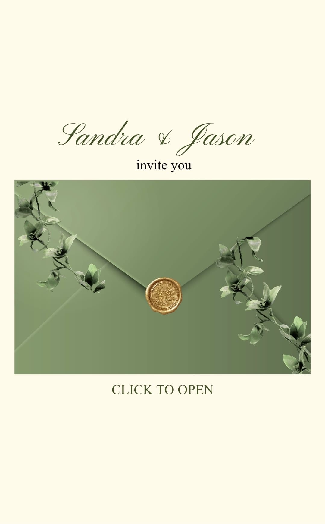 Versailles Mint Wedding Invite