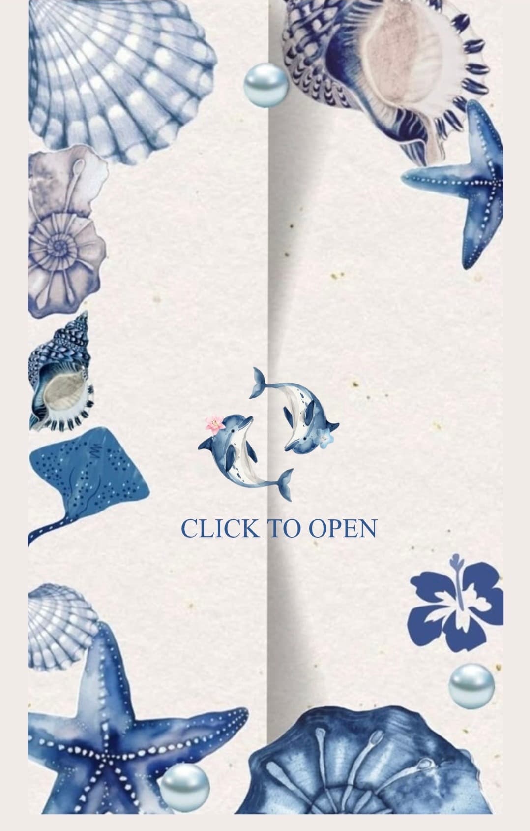 Coastal Blue Wedding Invite