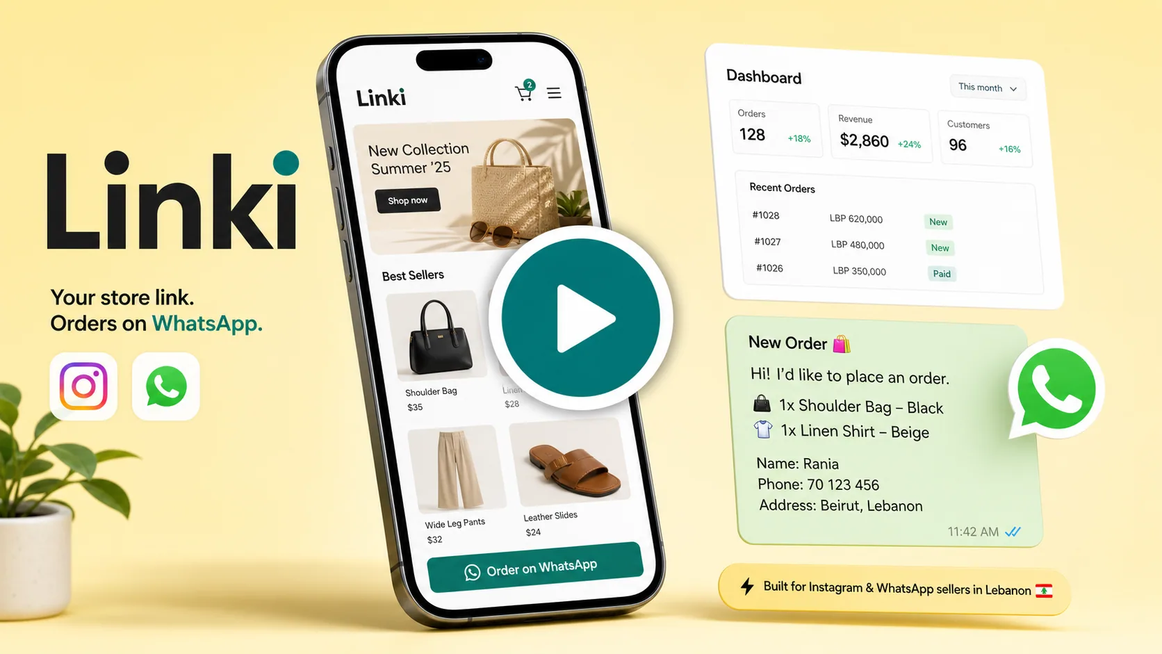 Linki — Online stores and organized WhatsApp orders for Instagram sellers